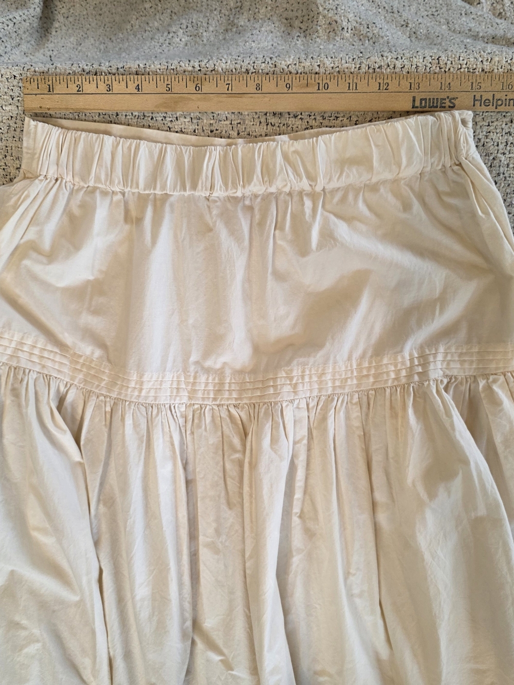 Philosophy Republic Clothing Cream Cotton Midi Skirt Eyelet Boho Western M - Picture 5 of 11